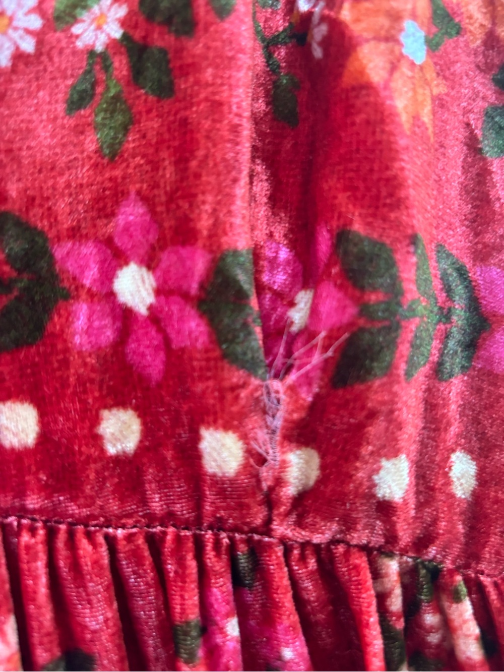 FARM Rio Red Floral Velvet Maxi Dress - Picture 7 of 8